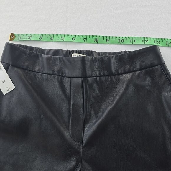 Babaton Aritzia NWT Black Faux Leather Pants High-rise Women's Size 6 - Picture 6 of 12
